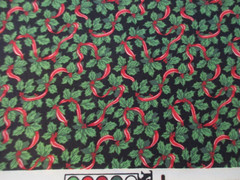Red Berries & Holly Ribbons Christmas Holiday Cotton Fabric 1 FQ Approx 18 x 21