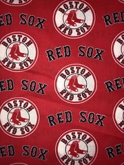 MLB Boston Red Sox Cotton Fabric 1/2 Yard (18 By 58″) New