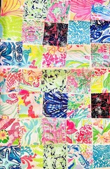 Lot of 35 Lilly Pulitzer 4 1/4 -5 Inch Fabric Squares