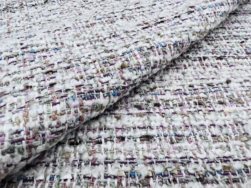 Clarke & Clarke Mingled Boucle Tweed Uphol Fabric- Pierre Pastel 3.4 yd F1389/04