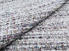 Clarke & Clarke Mingled Boucle Tweed Uphol Fabric- Pierre Pastel 3.4 yd F1389/04