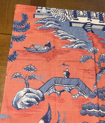 Lee Jofa Willow Lake Punch Red Linen Fabric Remnant 26″ x 39″ Scenic Designer