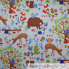 BonEful FABRIC FQ Cotton Quilt Brown Rainbow Fish Lure Hunt Cabin Lake Water Boy