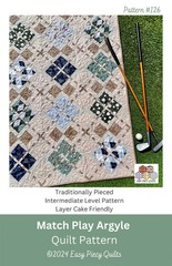TEE TIME! Match Play Argyle Quilt Kit by Clothworks Pattern/Fabric 51″ x 64″