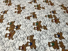 Princess Fabrics, Inc Teddy Bears with Bowties Cotton Fabric 2 Yards Pattern 480