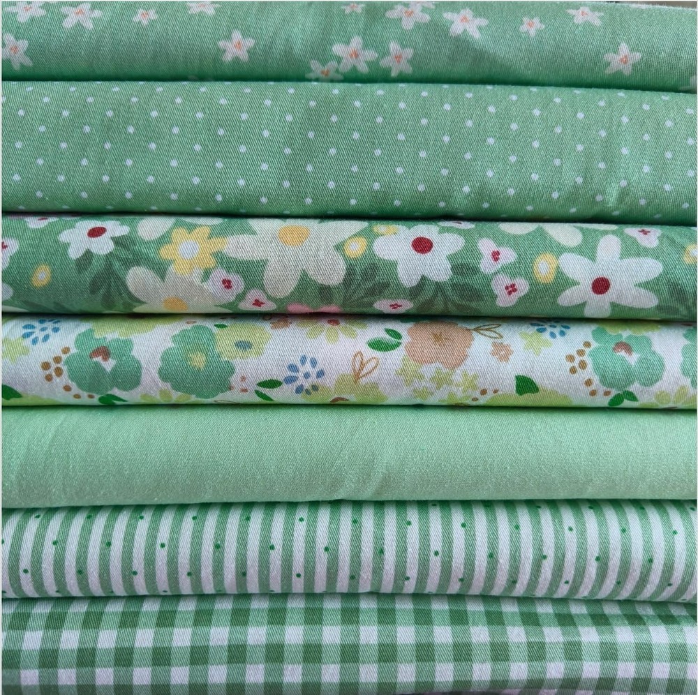 7PCS 9.8″ x 9.8″25 * 25CM Quilting Fat Quarters Fabric Bundles, for Sewing Cr…