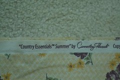 By 1/2 Yd”, Purple & Gold Floral on Tan Quilt Cotton, Connecting Threads, M5325