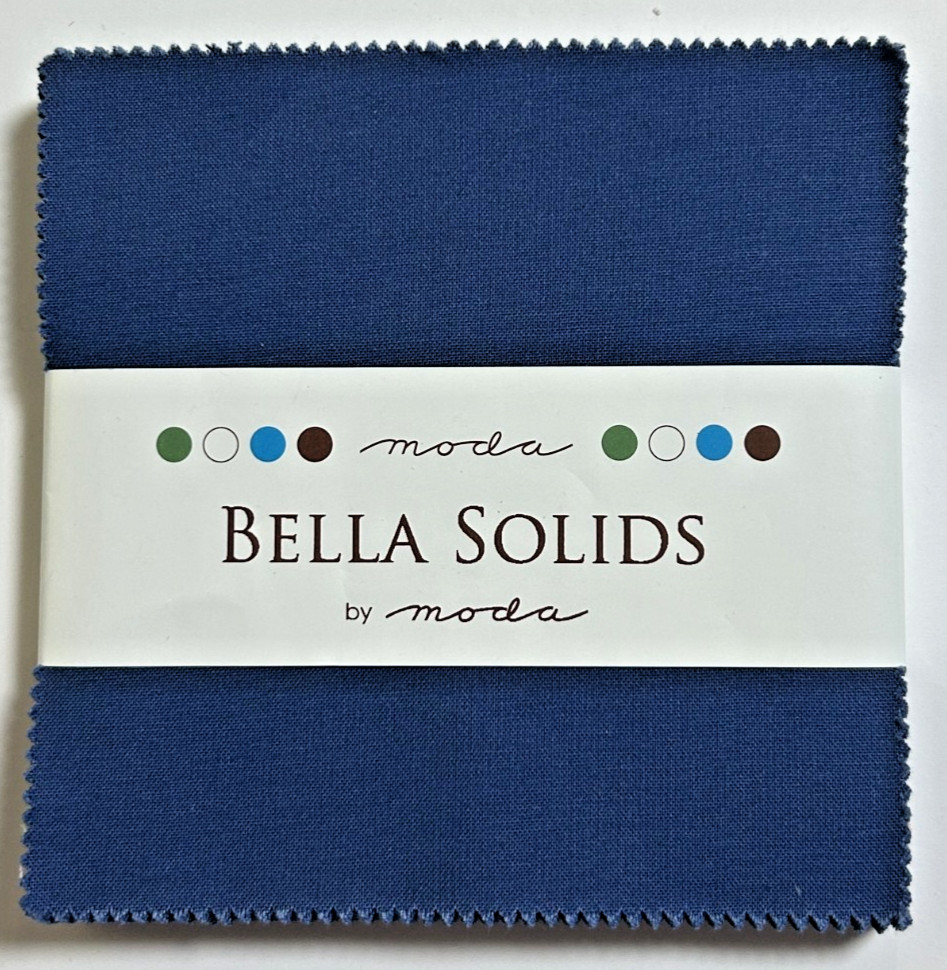 Moda Bella Solids – Admiral Blue 100% Cotton – 5 inch squares