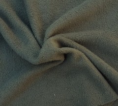 Olive Sherpa Knit Fleece Fabric By the Yard Cotton Blend 5/16 [Dog Bed, Jacket]