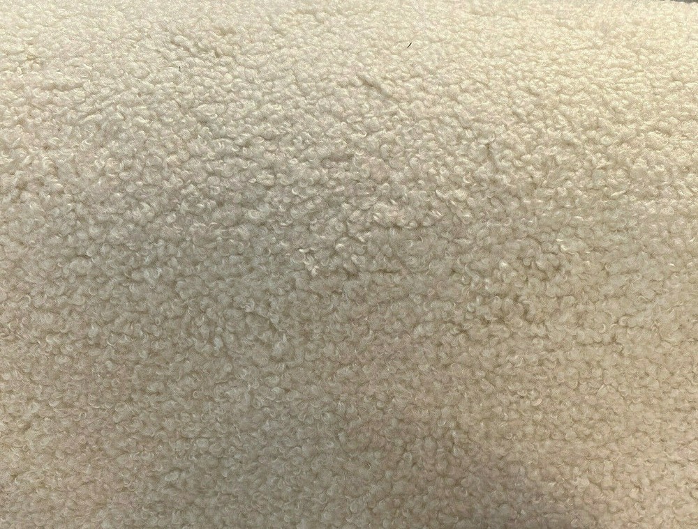 Fuzzy Wooly Boucle Ivory Upholstery Fabric By The Yard