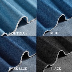 HYVAKUPPA Washed Denim Fabric 1 Yard Dark Blue 71″ Wide