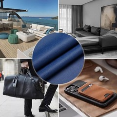 Blue Marine Faux Leather Vinyl Fabric 54″ x 12″ Upholstery Craft Fabric
