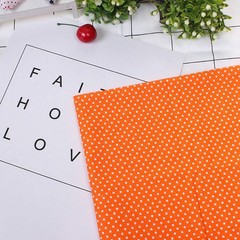 7 PCS Orange Cotton Fabric Bundles Soft Quilting Squares Patchwork Craft DIY