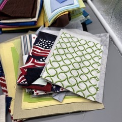 Large Lot Of Random Assorted Quilting Fabric