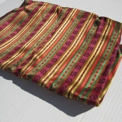 Satin Silky Multi Colored Striped Fabric for Sewing Costume Sewing Craft
