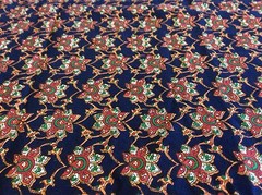 FAN FLOWERS ON NAVY COTTON–1 3/8 YARDS
