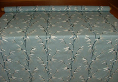 120cm iLiv Sumi Delft Blue Embroidered Fabric Curtain Upholstery Cushion