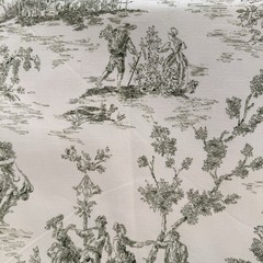 Waverly Toile Upholstery Fabric Forest Green Color ‘Four Seasons’ 46in x 49in
