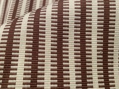 1YD SOANE BRITAIN Jajim Stripe Chestnut Artisanal Warp Weave Fabric $770 Retail