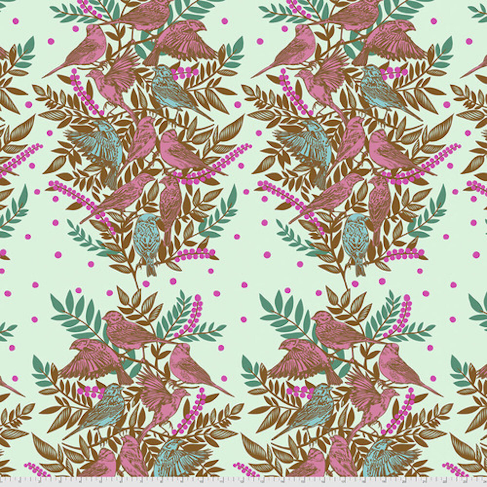 Free Spirit Anna Maria Horner PWAH161 Bright Eyes Visitation Seafoam Fabric Yard