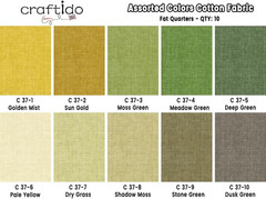 – 11 Options Solids with Tweed Tonals – Assorted Color Cotton Quilting Fabric Bu