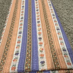 Vintage Cottage Core Floral Pink And Purple Fabric Scrap 114 X45