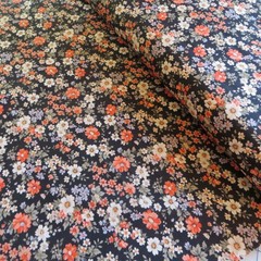 Yard, Small Floral, Flowers On Navy Blue Cotton $3.99 Ships ANY Amount Of Fabric
