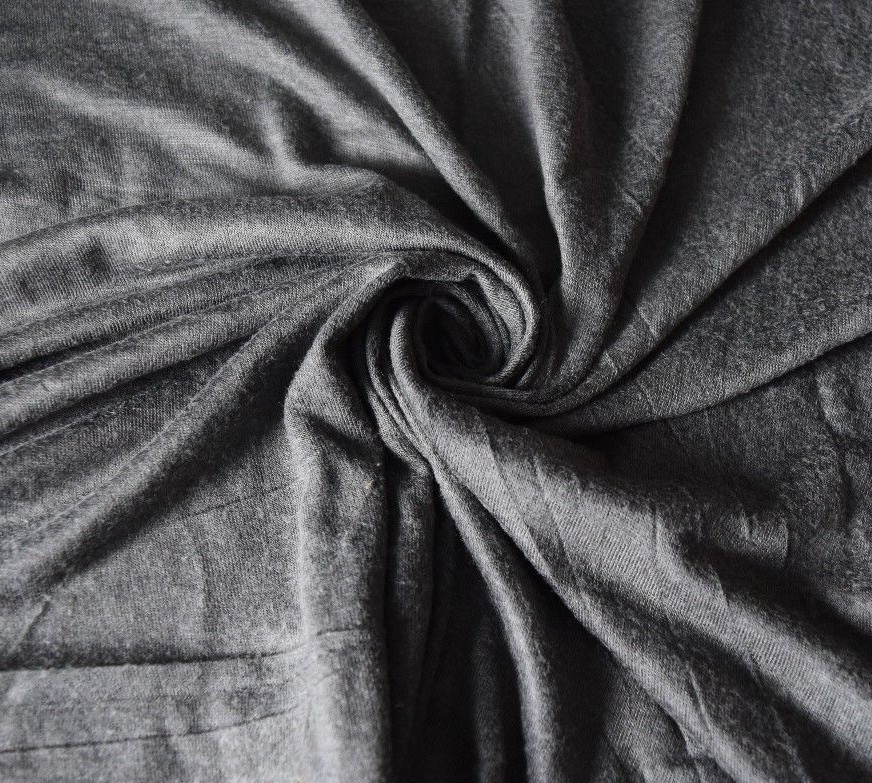 Subtly Shaded Weathered-Look Rayon Knit – Charcoal Gray