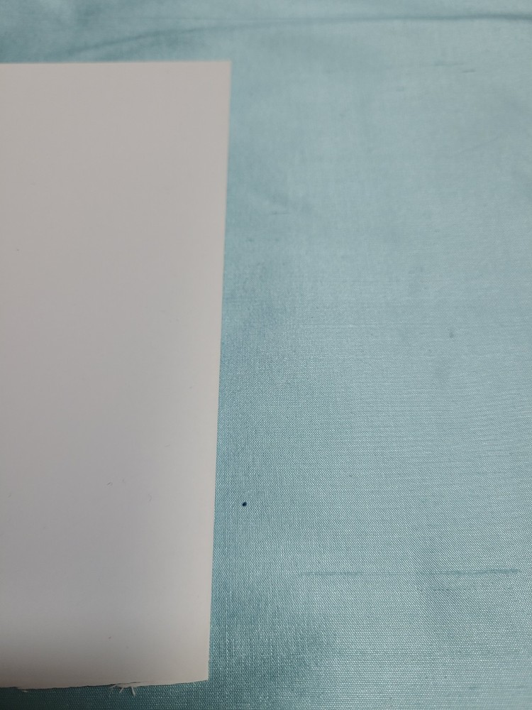 100% Silk. Icy Blue Color, 7 And 3/4Yards, One Piece. Roll End , 53″ Wide