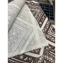 Vintage Unbranded Bandana Print Fabric Remnant Bohemian Western
