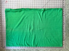 Vtg Green Tube Jersey Knit Fabric 2.25 Yards