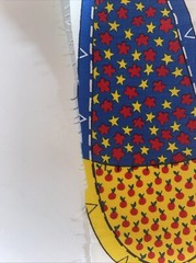 VINTAGE 70s Patchwork Puppy Dog By Spring Mills Pillow Stuffed Doll Cut and Sew
