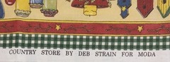 “Country Store”~ by Deb Strain for Moda ~ Cotton Fabric Panel ~ 12″x9.5”