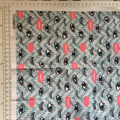 NEW Lunarable Makeup Lips and Eyelashes Decorative Fabric 3 Yards L 108″X W 58″