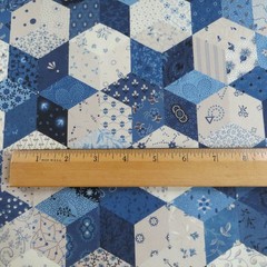 21″ Long ~ Pam’s Stars Blue Patchwork by Marcus $3.99 Ships ANY Amount Fabric