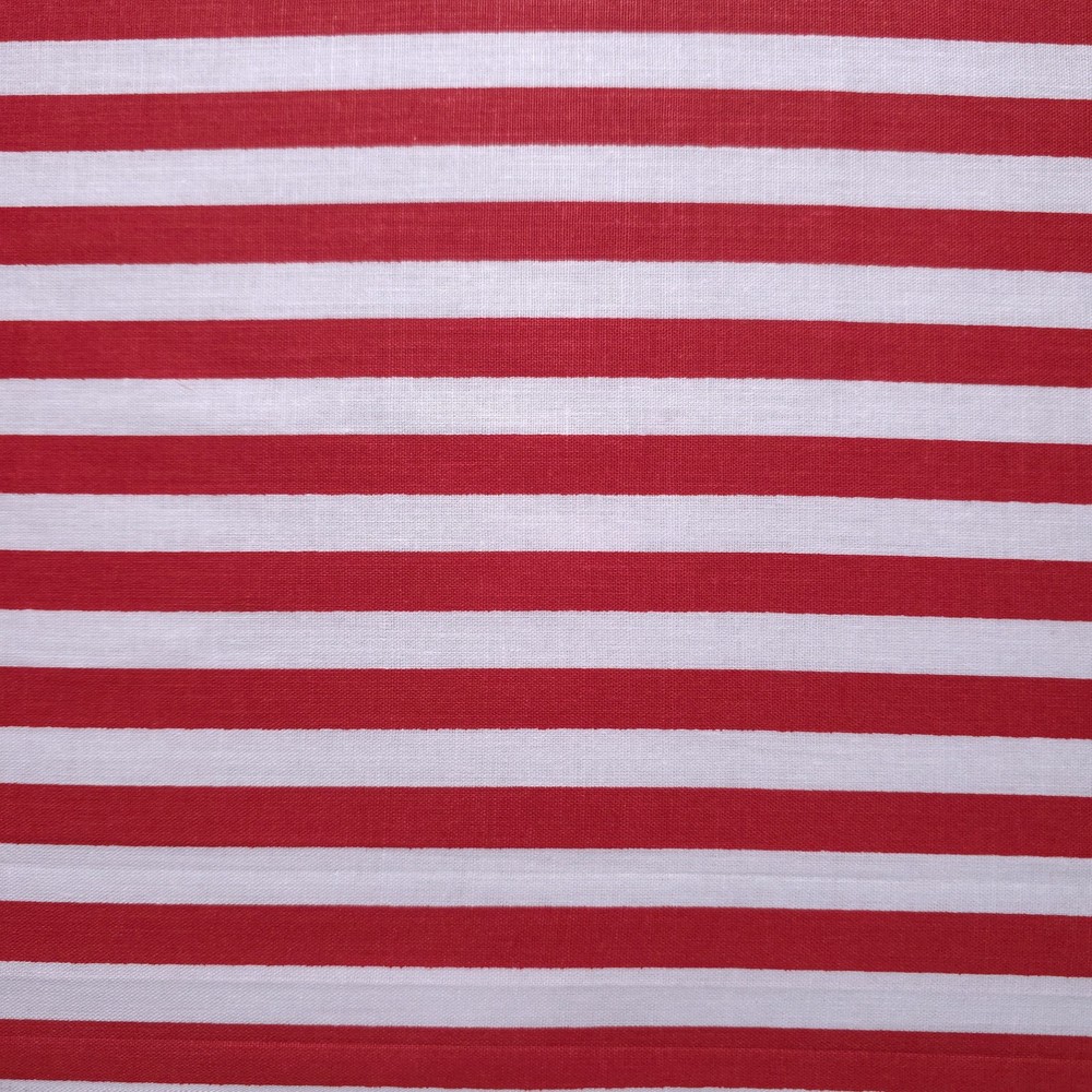 Red White Candy Stripe Red and White Poly Cotton Fabric 58″ By The Yard
