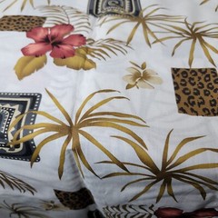 Hawaiian Print Floral Fabric Light Weight Cotton Appx 56 Inches x 4.25 yards