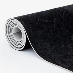 Luxury Black Suede Auto Headliner Fabric, 122″ L × 60″ W, Foam Backing