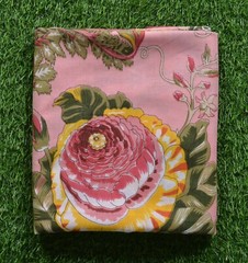 Indian 5 Yard Hand Block Pink Floral Print 100% Cotton Dressmaking Craft Fabric