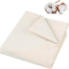 100% Cotton Fabric, 63 Inch X 2 Yards Unbleached Muslin Linen Fabric by the Yard