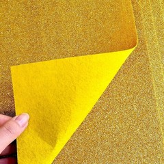 10 PCS Gold Glitter Felt Fabric Sheets 8×12 Inch For Party DIY Projects