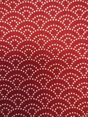 Rosso Onde Digitalmente Stampato Giapponesi Importato Tradizionale Imbottitura