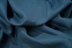 Luxury Linen Cotton Trouser Fabric Petrol Teal Blue Twill 240g 1.4m Bespoke Ital