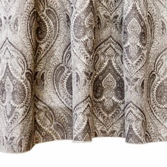 Grey & Cream Paisley Damask Fabric By The Yard, Jacquard Weave Fabric Upholstery