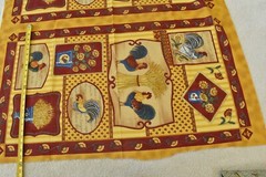 23.5″ x 44″, Gold & Red Rooster Panel, Moda, Deb Strain, P7569