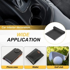 Black Carbon Fiber Fabric Cloth Sheet 2×2 Twill Weave 3K 220g 2 FT x 8 Inch