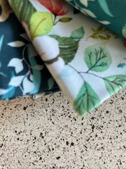 Singer Mermaid Fat Quarter Set 5 Denise Palmer Ocean Floral Teal 18″ x 21″