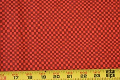 By 1/2 Yd, Burgundy & Red Wavy-Checked Quilt Cotton, P2295