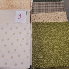 LOT OF 15 FAT QUARTERS COTTON FABRIC ASSTD COLORS & DESIGNS lot 1