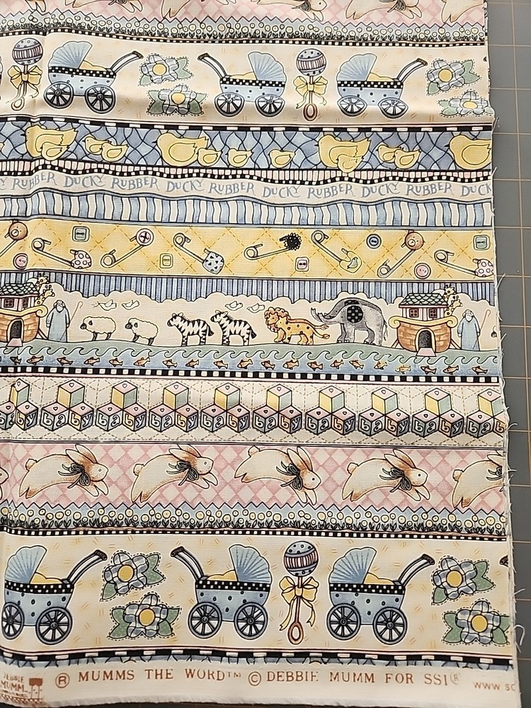 Mumms The Word, Debbie Mumm Vintage Fabric Baby Theme 1 Yard X 44 In